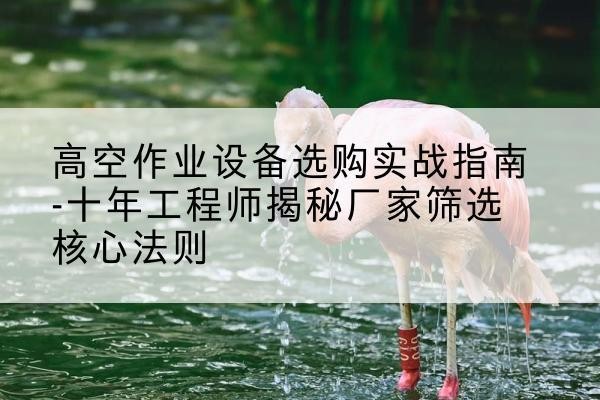 通州区剪叉式升降机厂家-高空作业设备选购实战指南-十年工程师揭秘厂家筛选核心法则