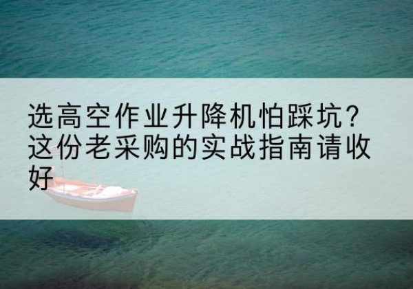 通州区高空作业升降机厂家推荐-选高空作业升降机怕踩坑？这份老采购的实战指南请收好